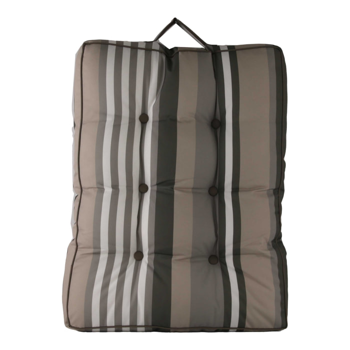 Matelas extérieur à rayures - Naturel