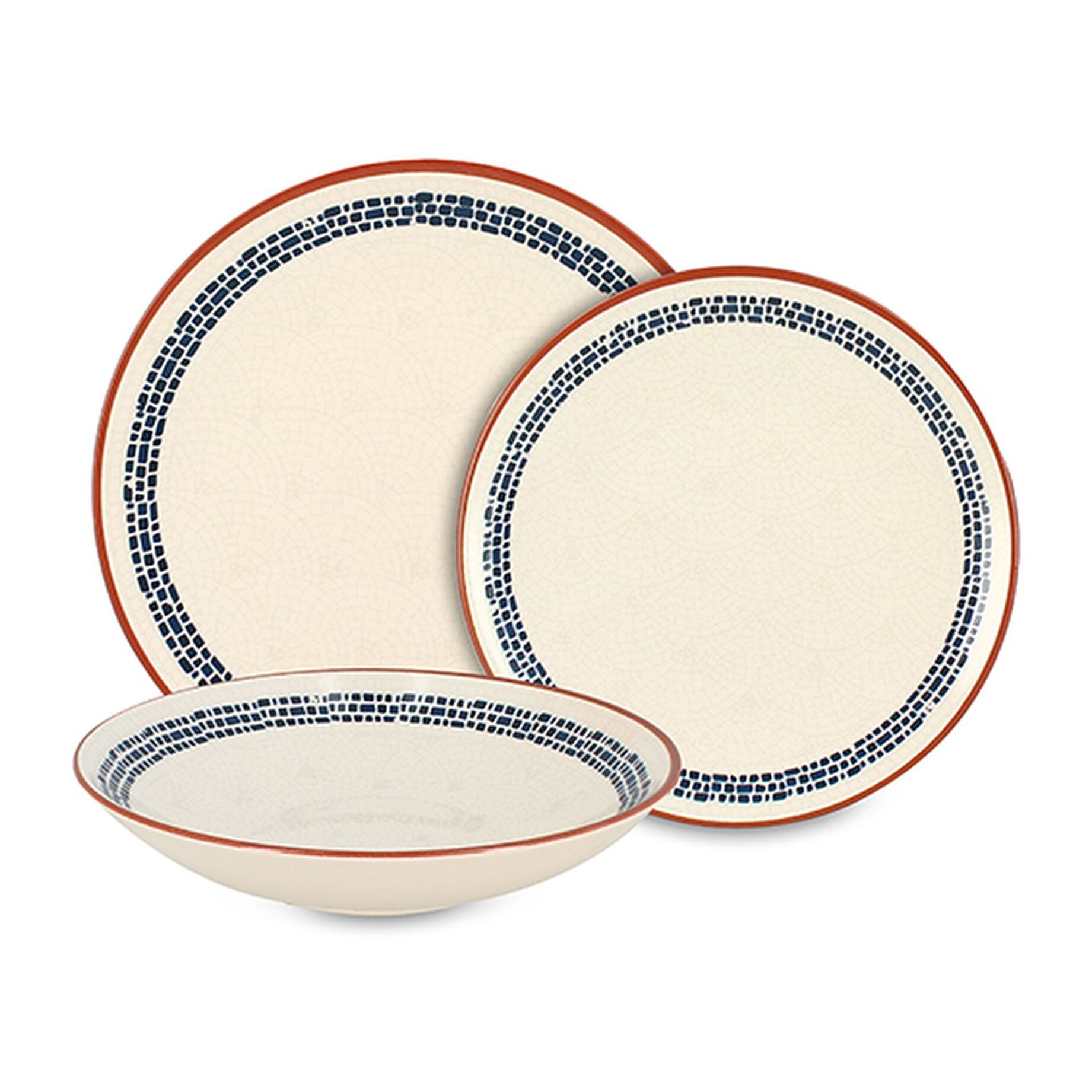 Service de table 36 pièces en en faïence blanche AMATXI