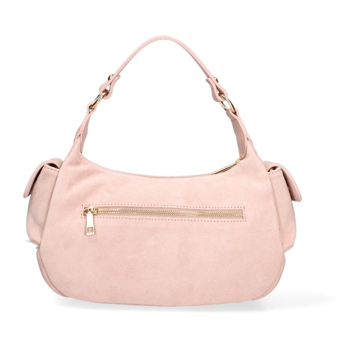 Borsa a spalla da donna Made in Italy - Modello Ardena - Pelle scamosciata - 30.0 x 17.0 x 12.0 cm