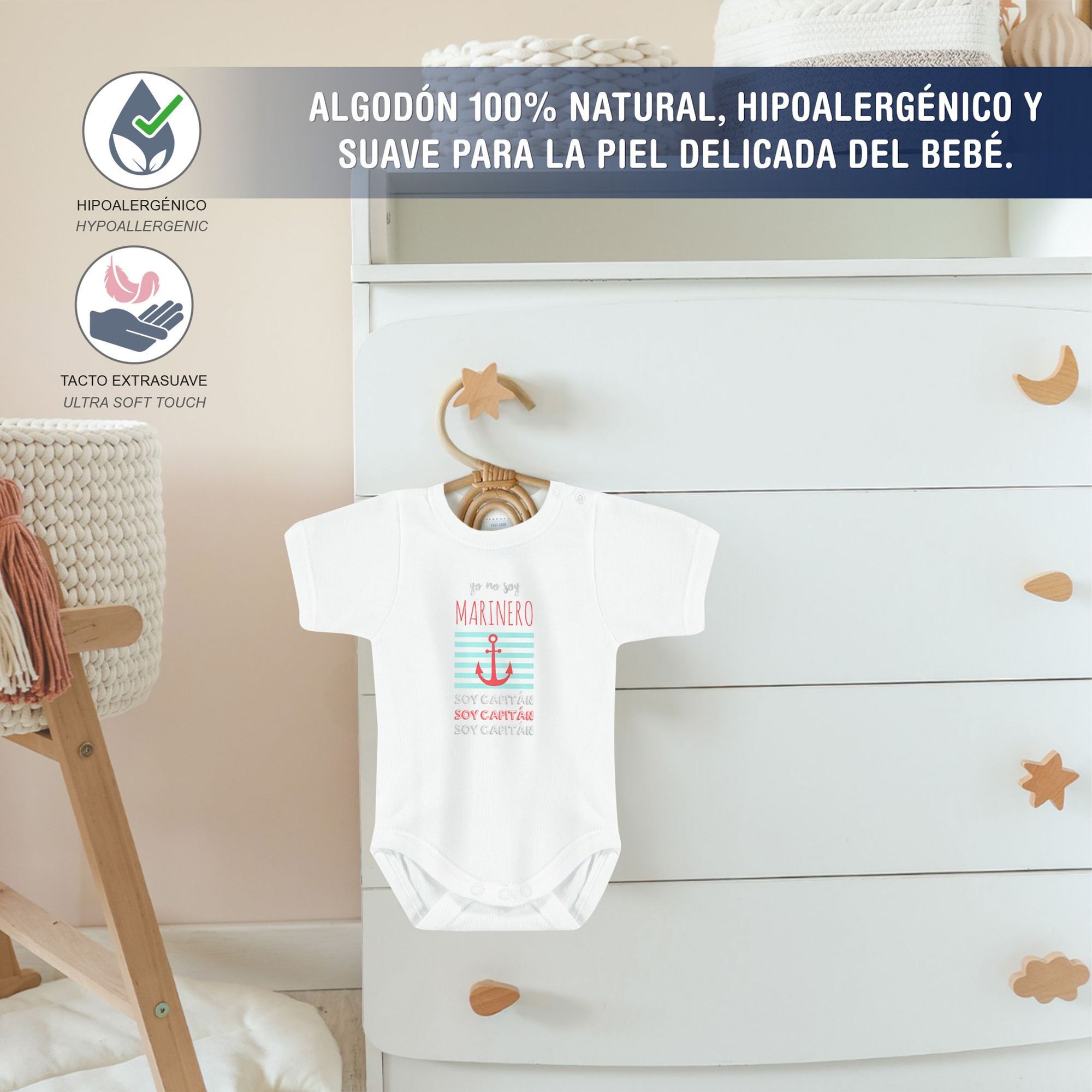 Body bebé personalizado frases algodón