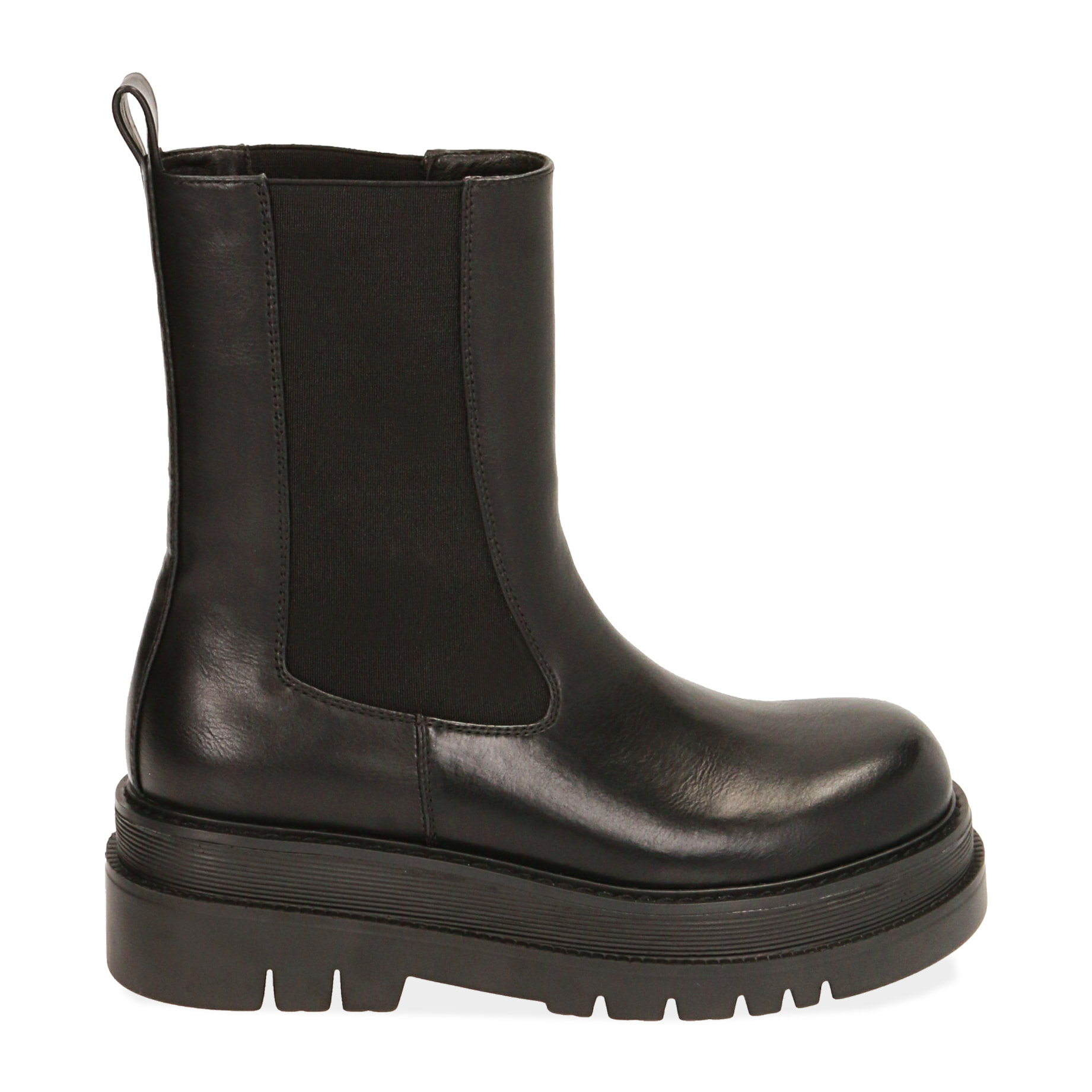 Botas Chelsea negras, plataforma de 5,5 cm.