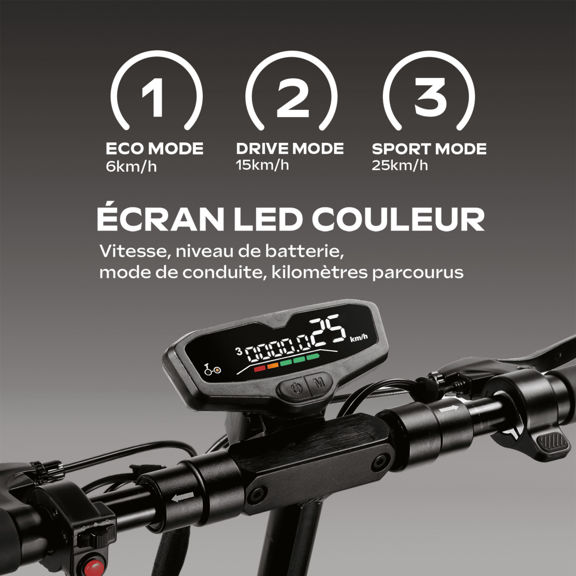 Trottinette Électrique Adulte EZWAY EBOOST GO, Autonomie 50 Km, 25 Km/h, Pliable, Suspensions Avant et Arrière, Freins à Disque Double, Roues 10" Offroad