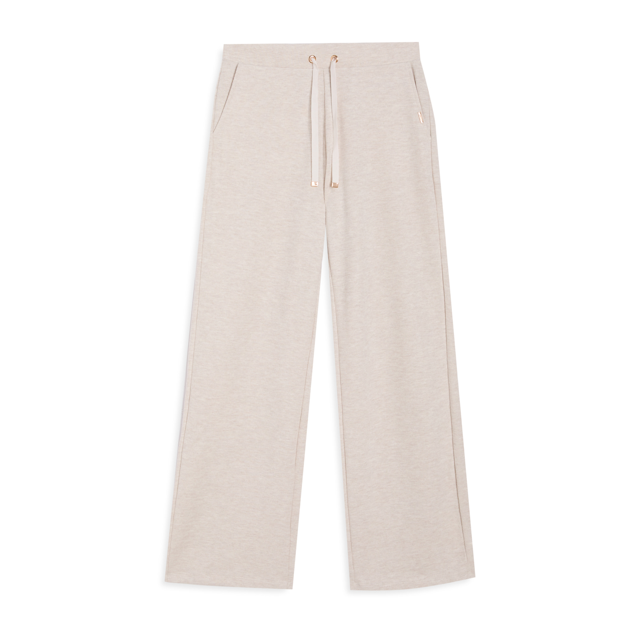 Pantaloni donna wide leg effetto tricot