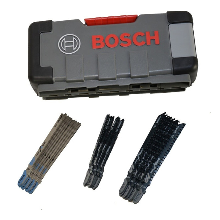 Coffret de lames scie sauteuse BOSCH GST 150 BCE - 30 pièces bois et métal - 2607010903