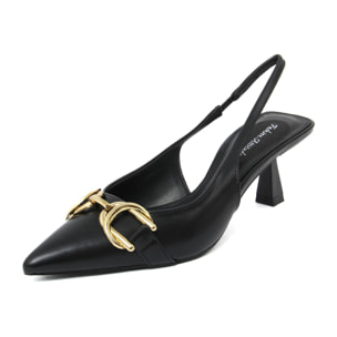 Slingback Donna colore Nero-Altezza tacco:7cm