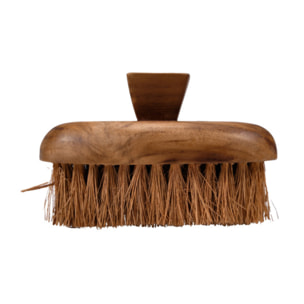 Brosse à main avec poignée en fibres de coco et bois de teck - LALO