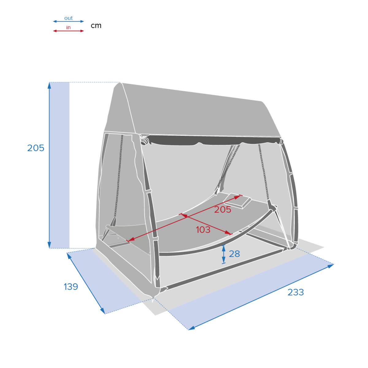 Hamac moustiquaire Trinidad Ardoise