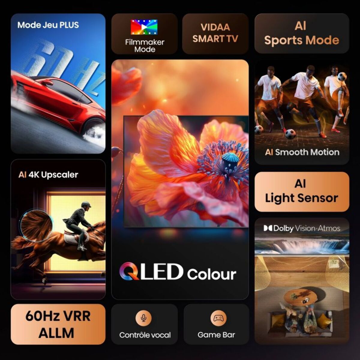 TV QLED HISENSE 55E7Q 2025 (139cm)