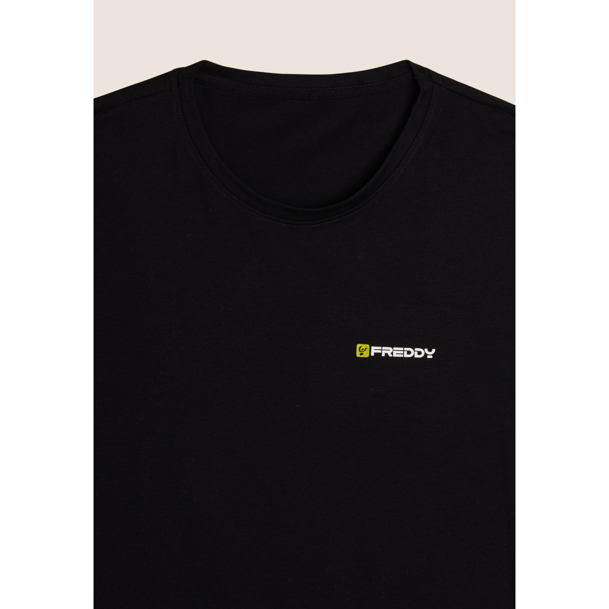 T-shirt Uomo Regular Fit in Jersey Melangé con Logo Bicolore