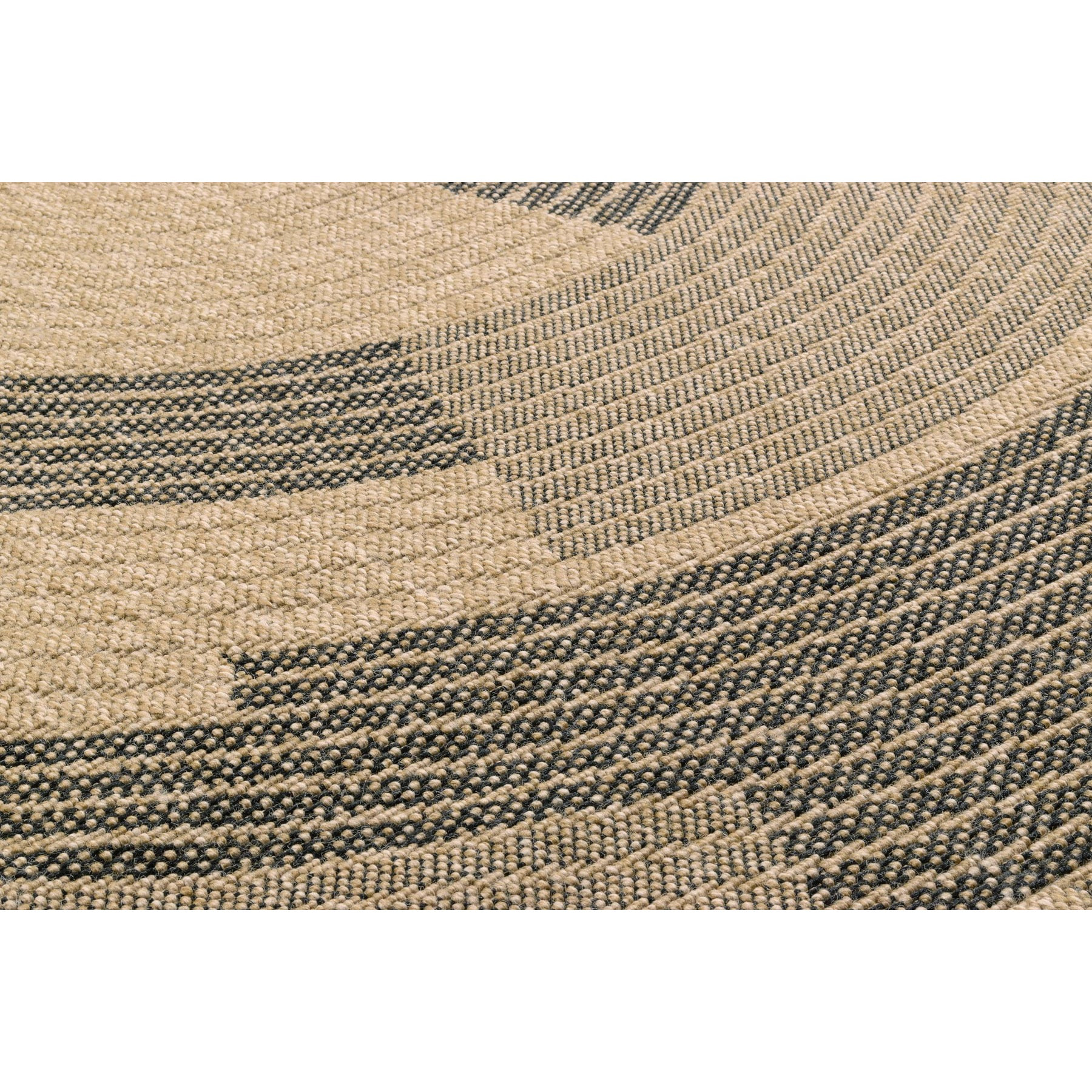 Nature - tapis effet jute noir