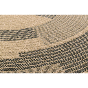 Nature - tapis effet jute noir