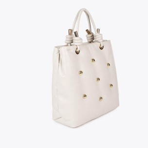 Borsa XL Imbottita Effetto Pelle con Borchie