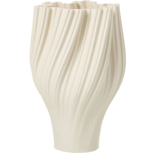 J-Line Vase Impression 3D - grès - blanc - large