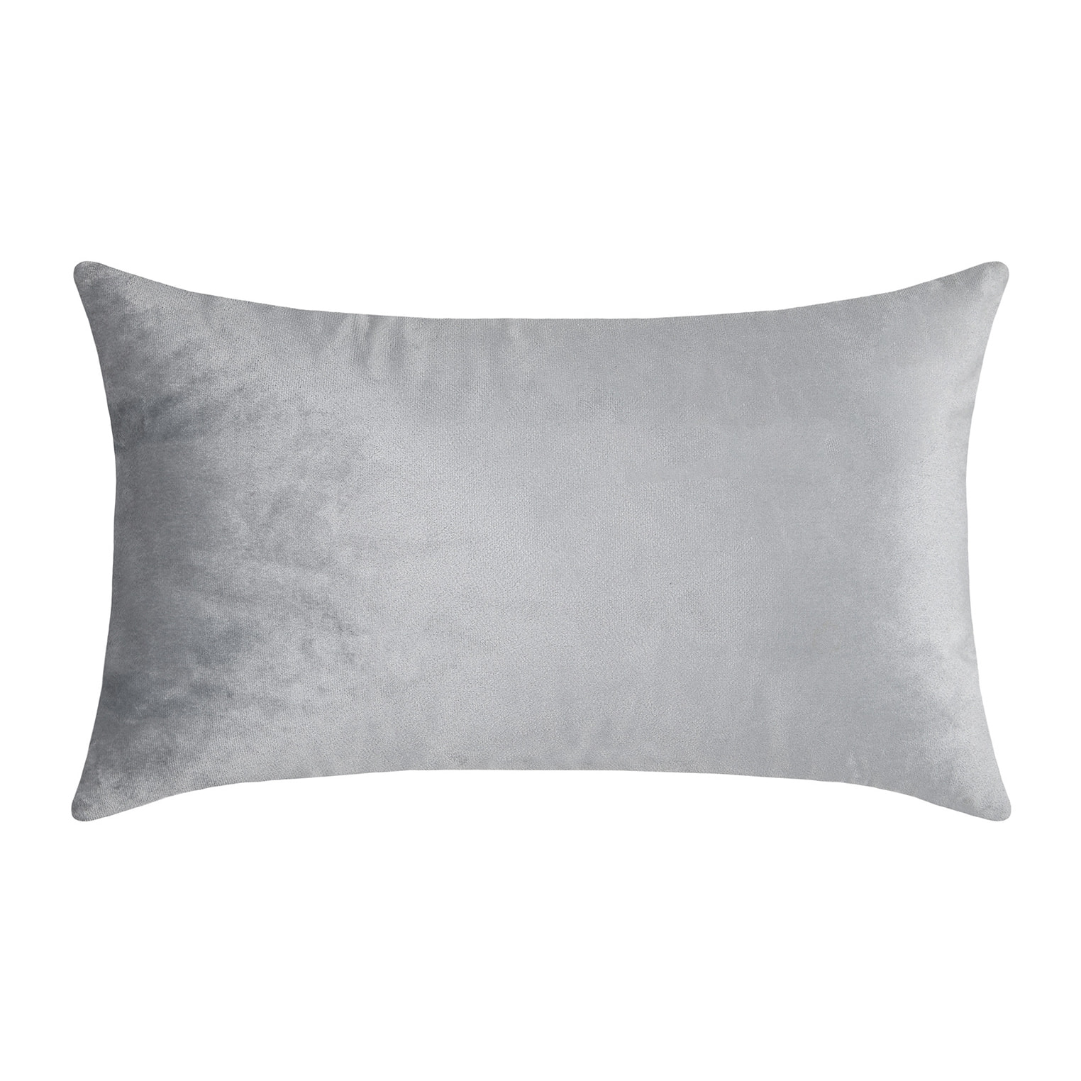 Coussin rectangulaire à carreaux  - Effet laine - Gris