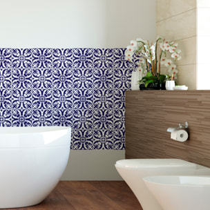 Stickers muraux - Sticker Mural Carrelage adhésif Cuisine Salle de Bain - 30 STICKERS CARRELAGES AZULEJOS BLANCA