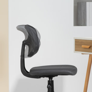 Silla de Oficina sin Brazos Silla de Escritorio Giratoria con Respaldo de Malla Transpirable Altura Ajustable Silla de Despacho Carga 120 kg Gris