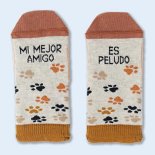 Mini calcetines "Mi mejor amigo es peludo" talla 31-34