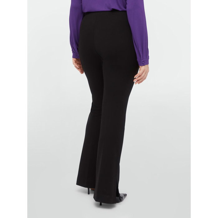 Fiorella Rubino - Pantalón acampanado de viscosa LENZING™ ECOVERO™ - Negro