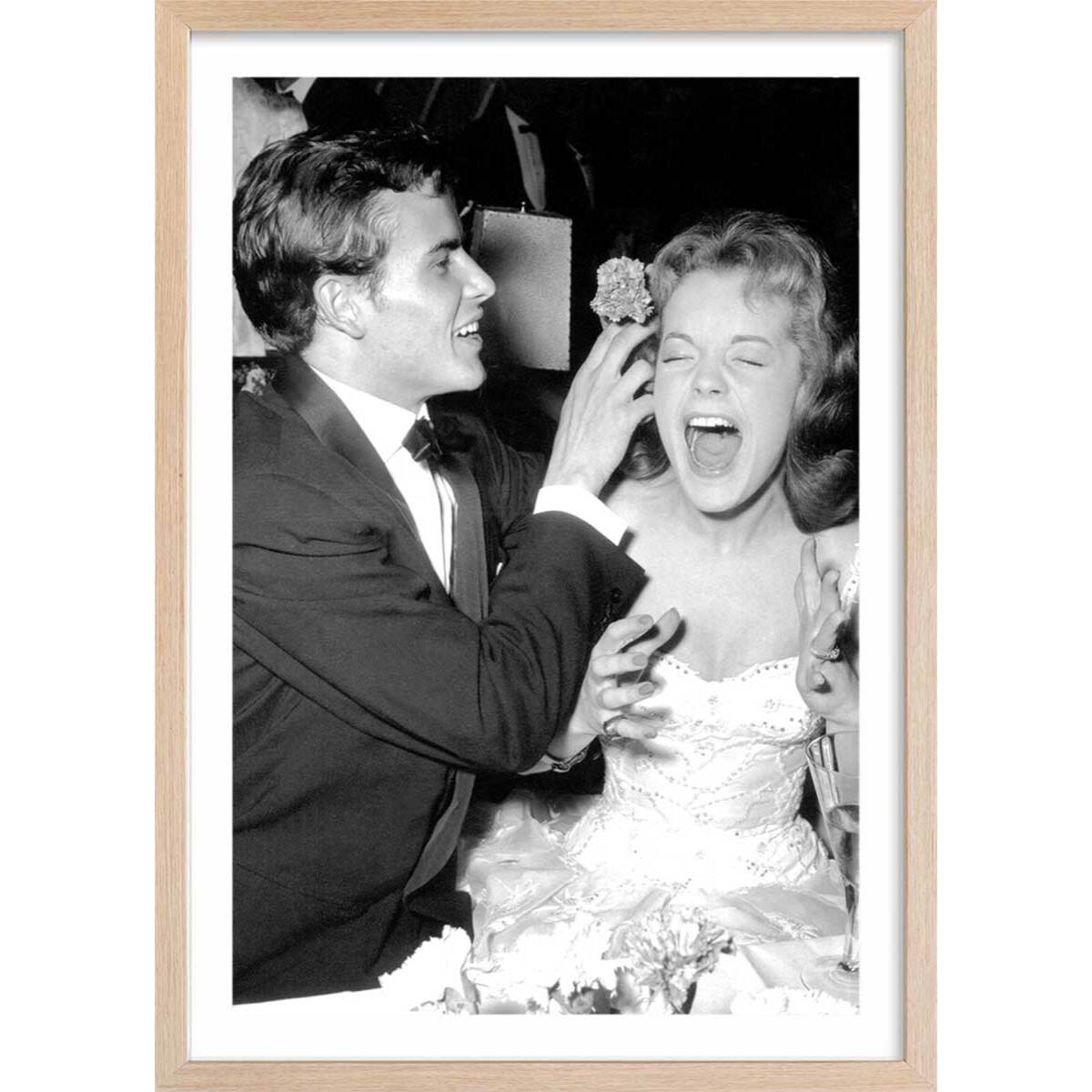 Affiche célébrité Romy Schneider Affiche + cadre en bois - Chêne