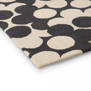 Tapis salon et chambre fait à la main en laine motif seventies