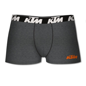 Set de 2 calzoncillos bóxer ktm negro y gris oscuro