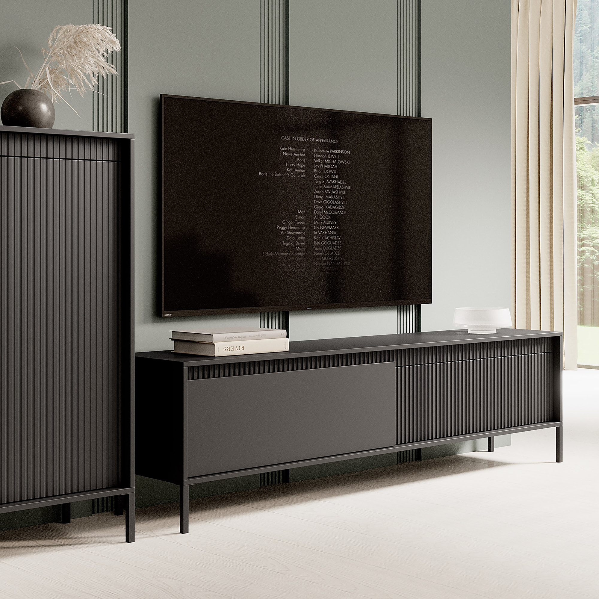 Oresteluchetta Porta TV KERGI BLACK