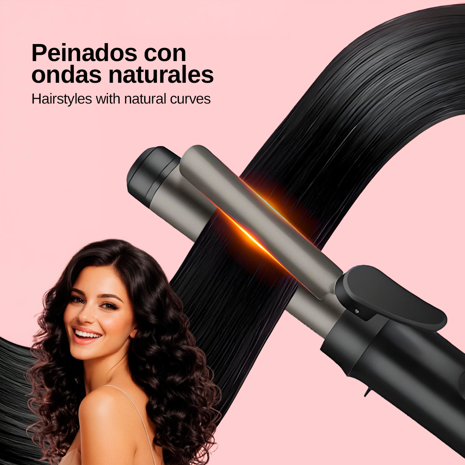 Rizador de pelo HY100 con tubo de 28mm y 15W. Con 3 niveles de temperatura hasta 200°C.