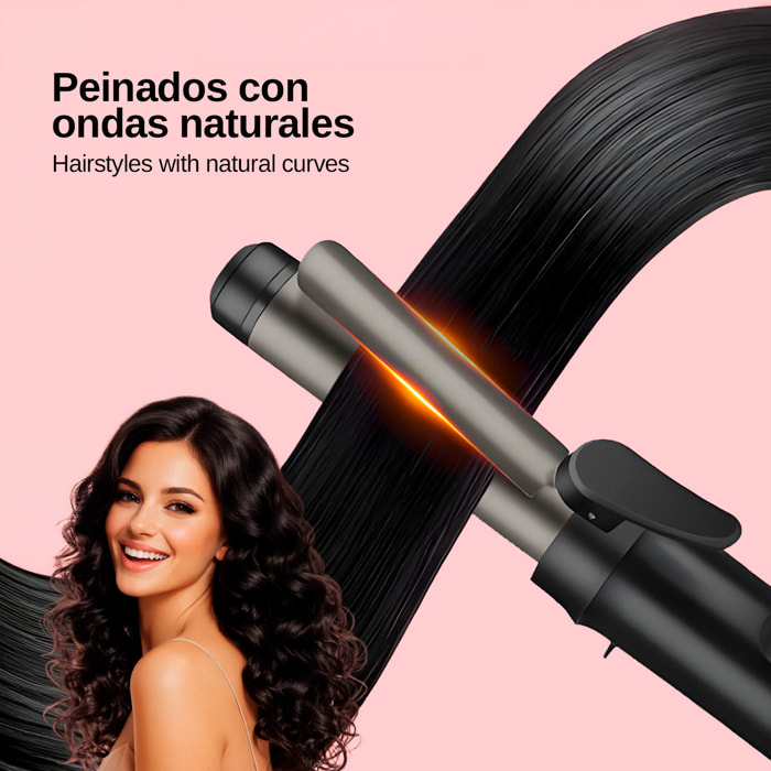 Rizador de pelo HY100 con tubo de 28mm y 15W. Con 3 niveles de temperatura hasta 200°C.