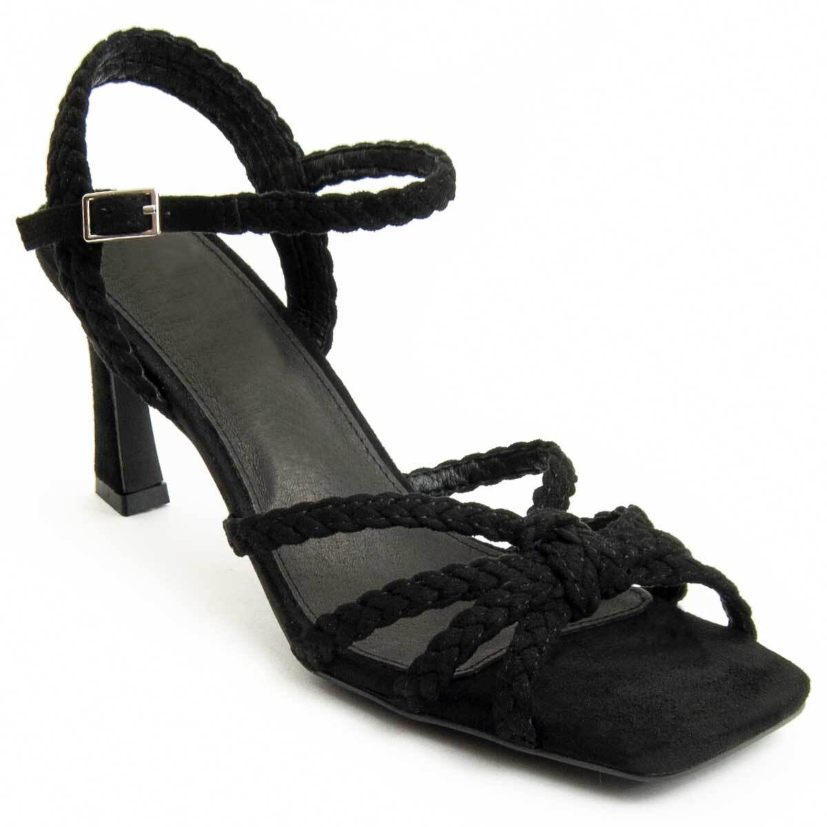 Sandalia de tacón - Negro - Altura: 8 cm