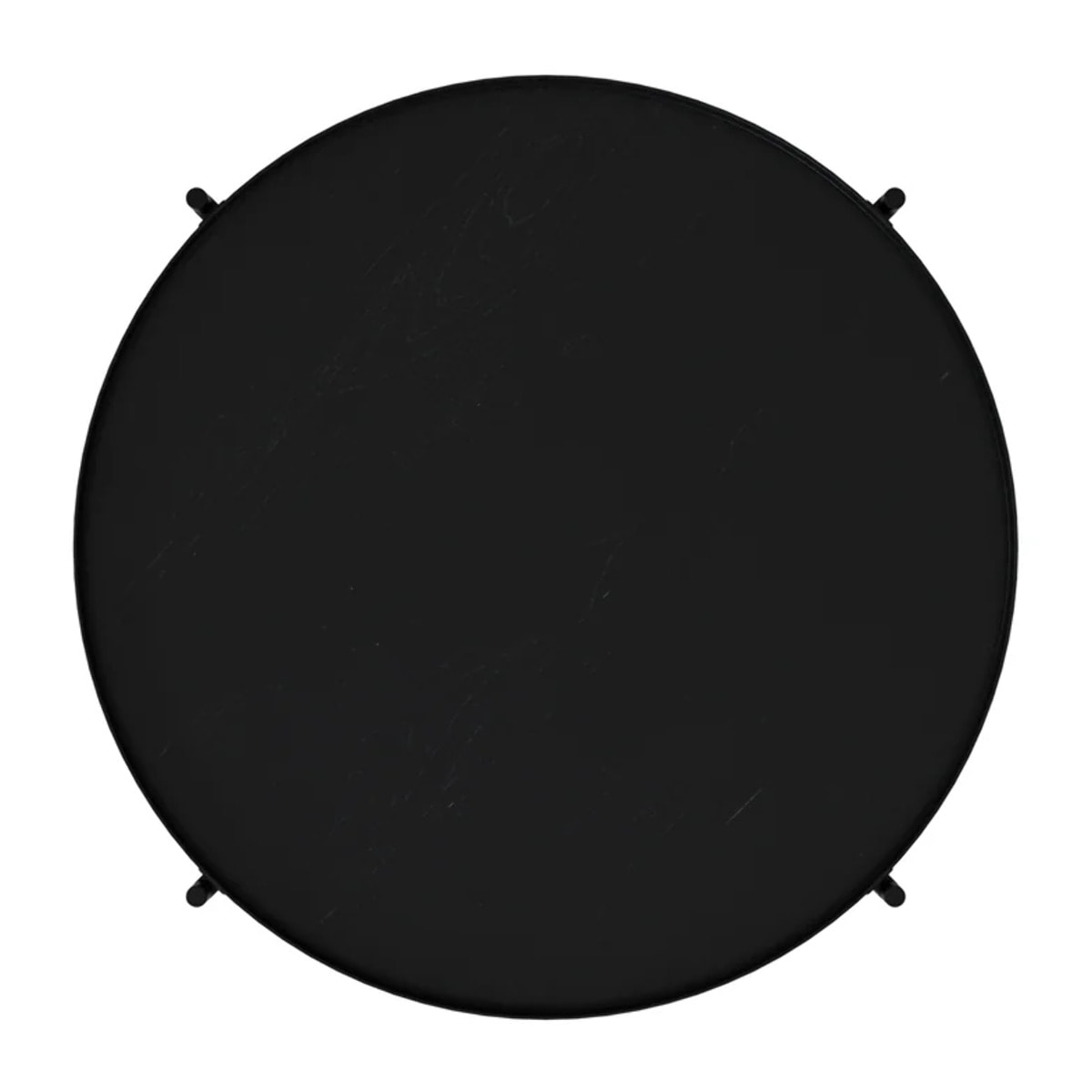 Table basse en cannage et bois de mindi noir D84 cm - Lukut