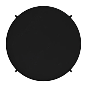 Table basse en cannage et bois de mindi noir D84 cm - Lukut