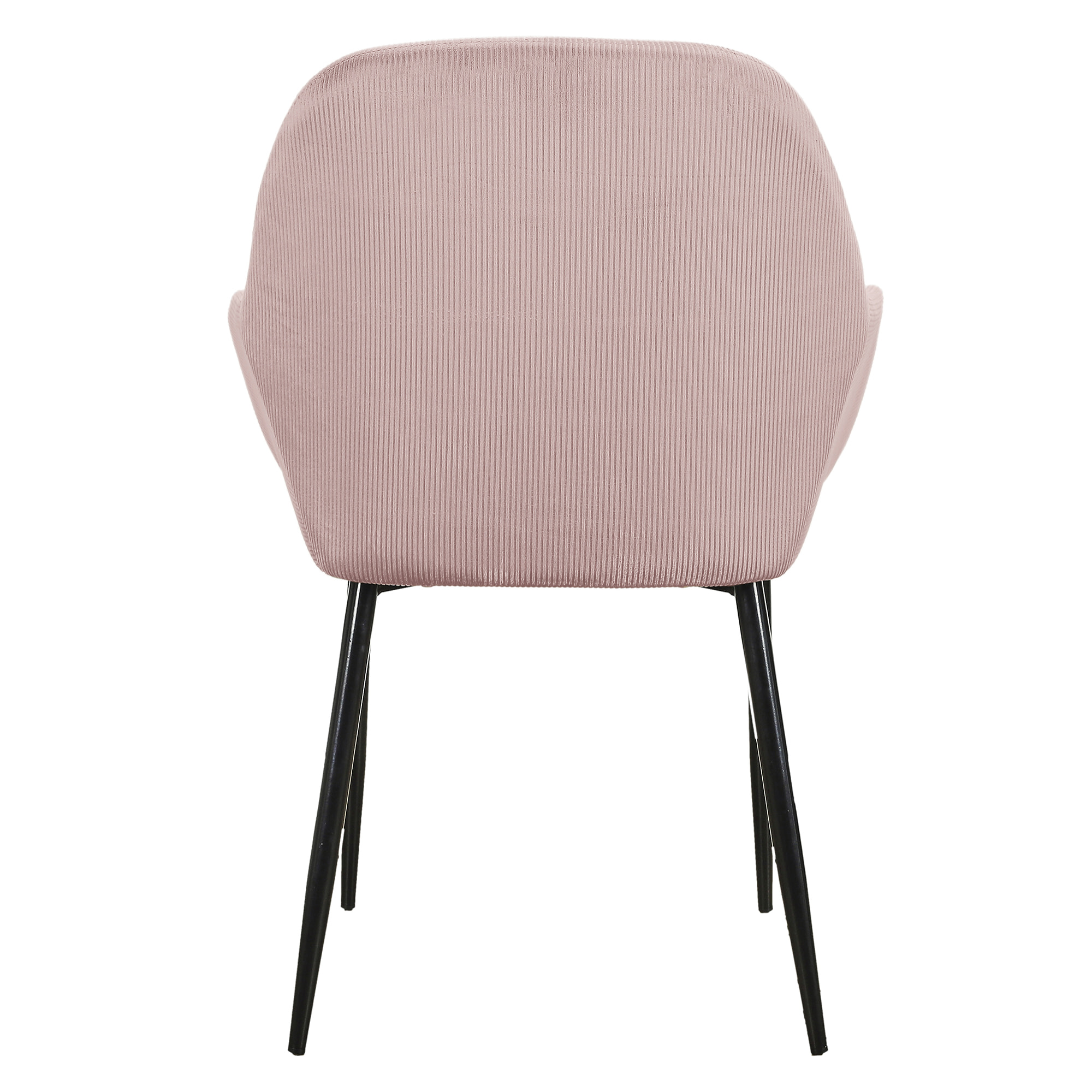 Fauteuil Giulia Rose Velours Cotele - Lot De 2