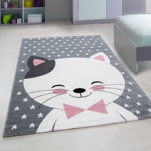 KIDS - Tapis enfant à motif chat rose - KID0550ROS