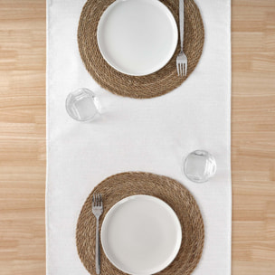 Chemin de table jacquard fil d'argent R17948