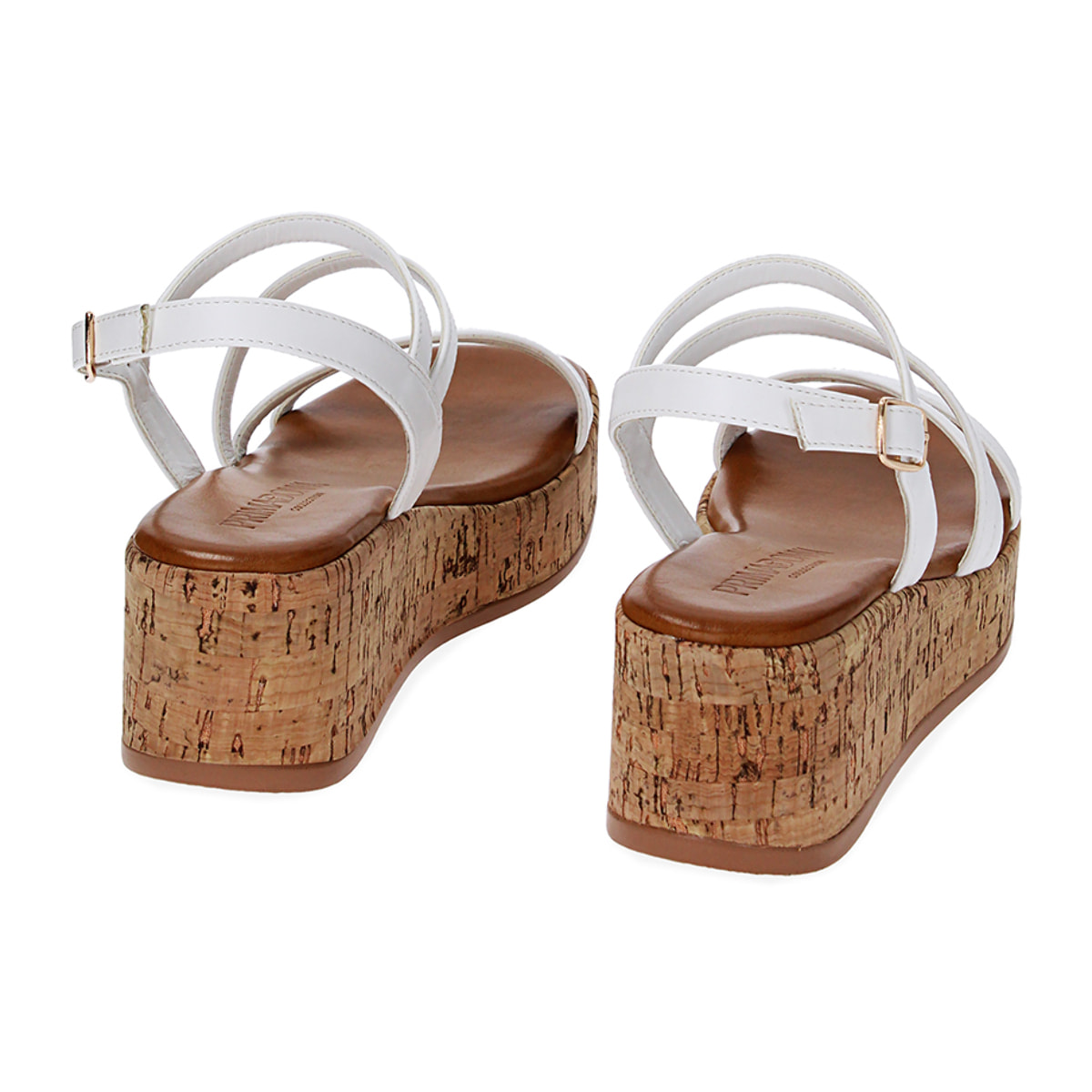 Sandalias con cuña blancas