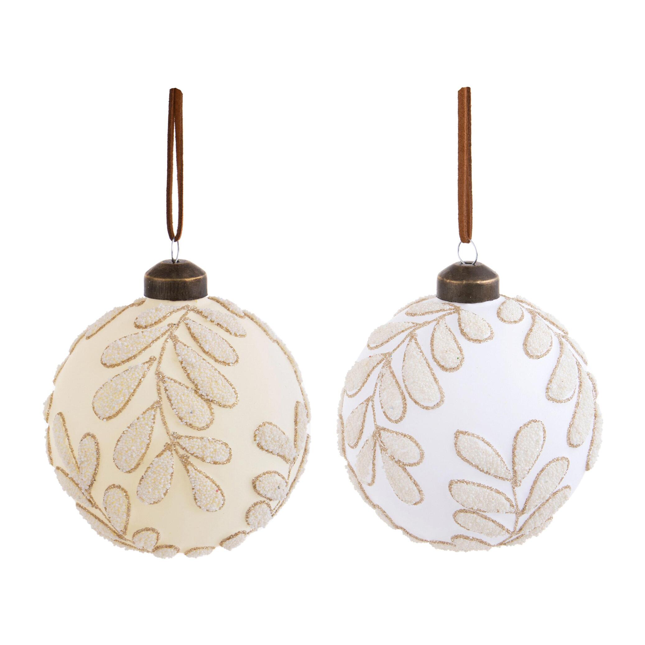 Sfera con foglie - Pezzi 24 - 8xH8x8cm - Bianchi Dino SpA