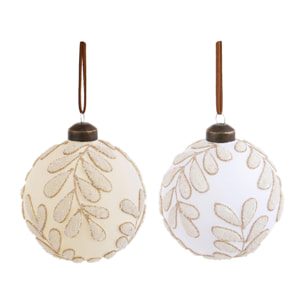 Sfera con foglie - Pezzi 24 - 8xH8x8cm - Bianchi Dino SpA