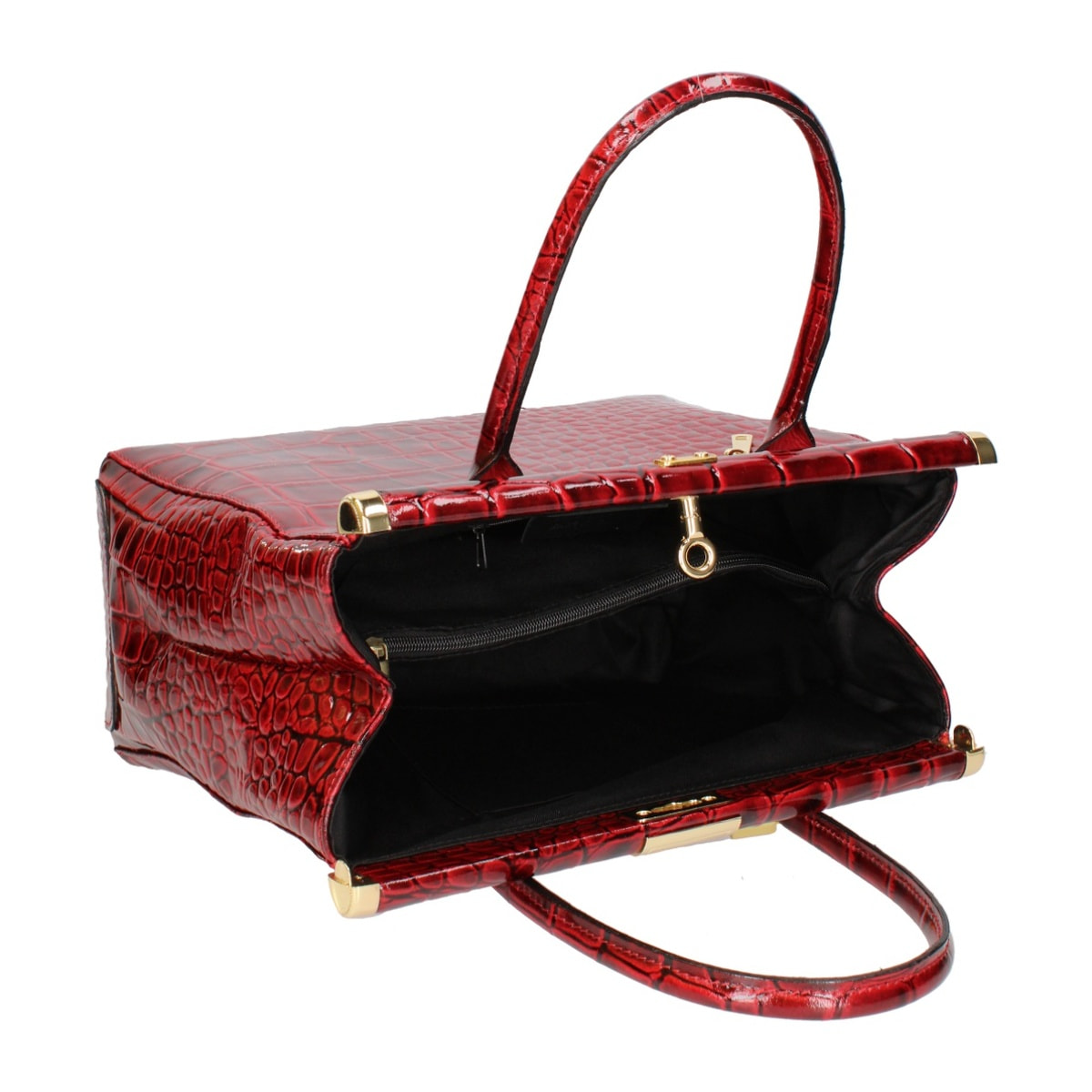 Borsa a mano da donna - Modello Delfina - Vera pelle - 32.0 x 28.0 x 15.0 cm