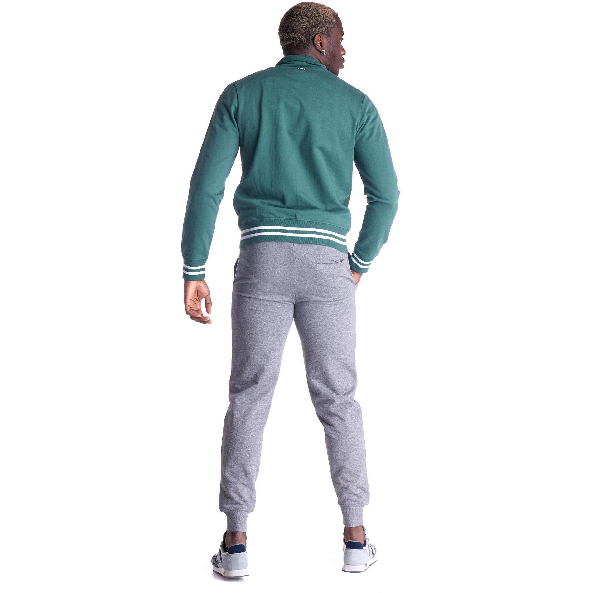 Chándal universitario con cremallera completa y cuello alto para hombre