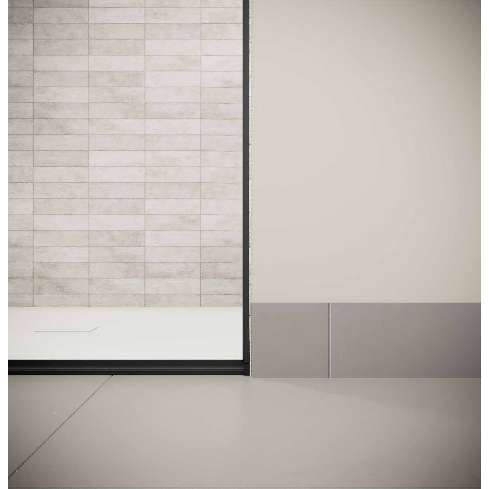 Porte de Douche Pivotante 70x195cm - Verre Trempe 8mm Anticalcaire - Alu Noir - DARK ELEMENTARY