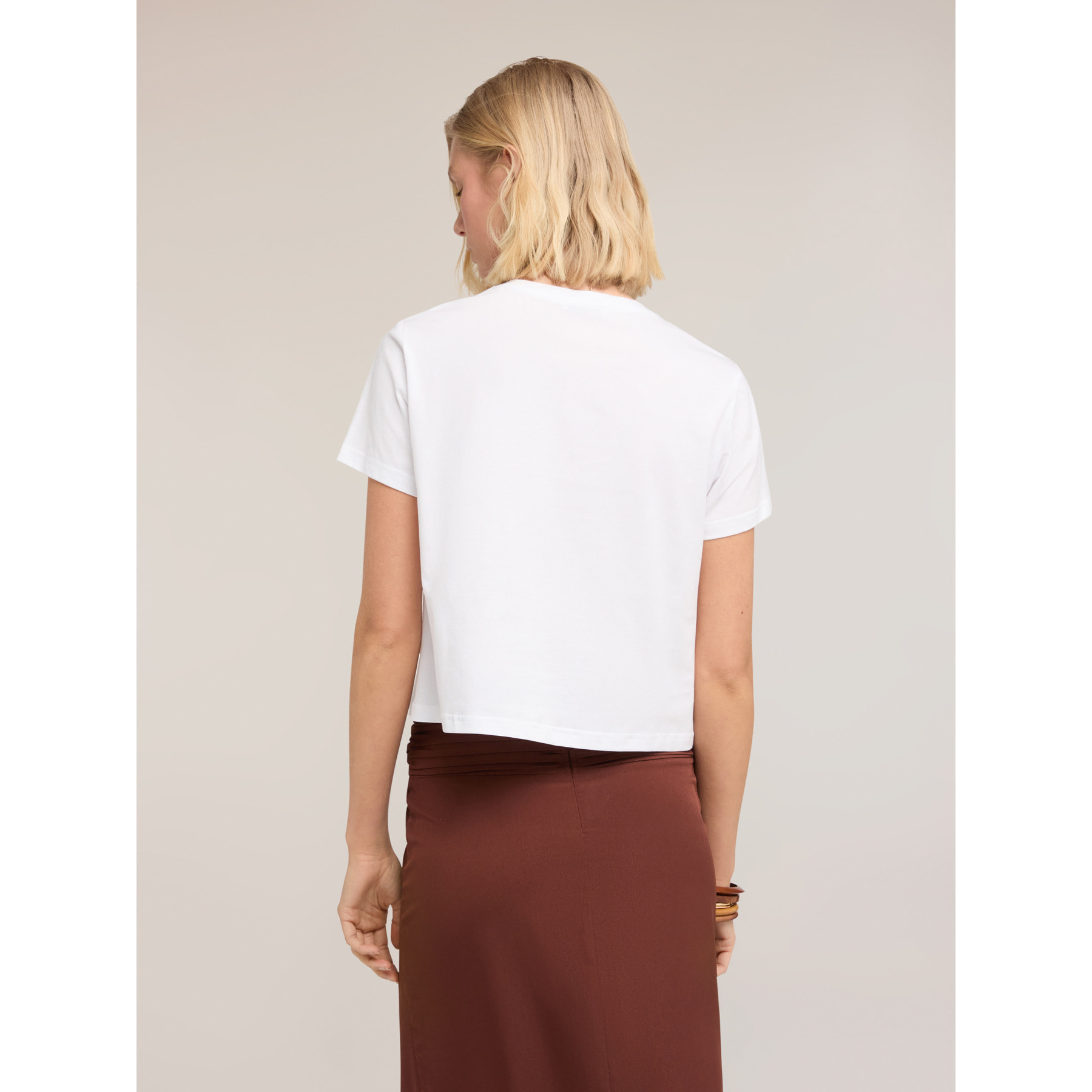 Motivi - T-shirt con ricamo di paillettes - Bianco
