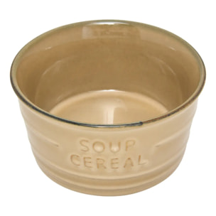 Bol inscription Soup Cereal beige 50cl