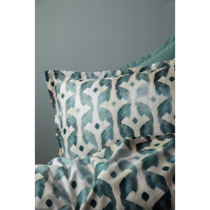 Housse de couette + taies oreiller satin de coton "Batique"