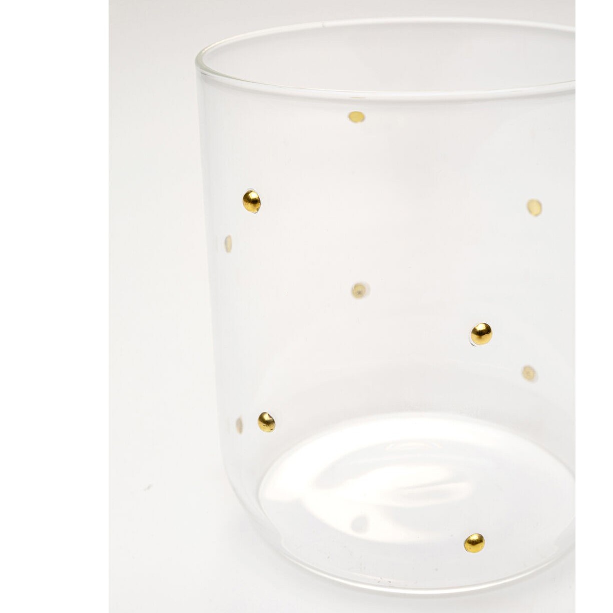Verres à eau Glam Dots dorés set de 4 Kare Design