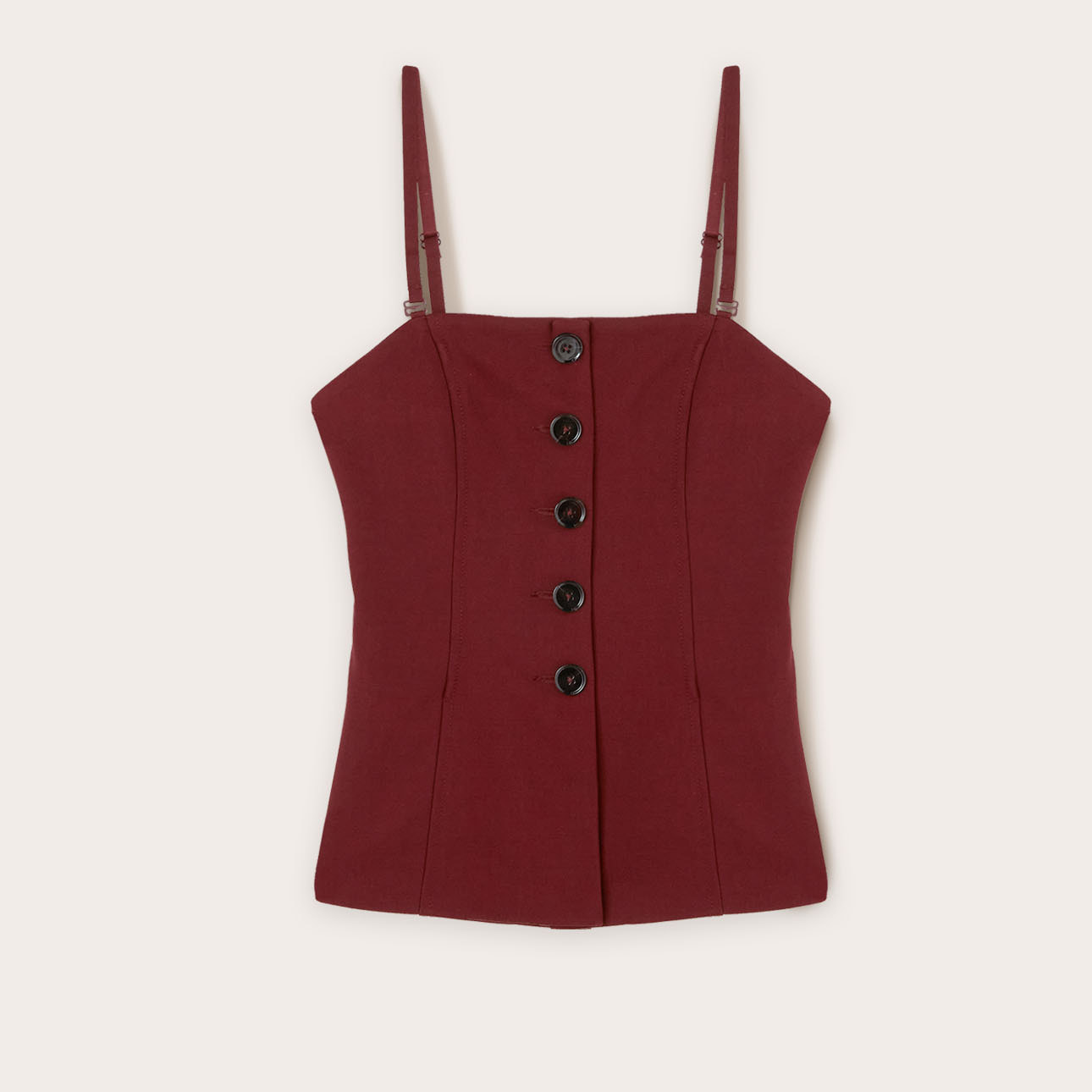Motivi - Top bustier con bretelle - Bordeaux