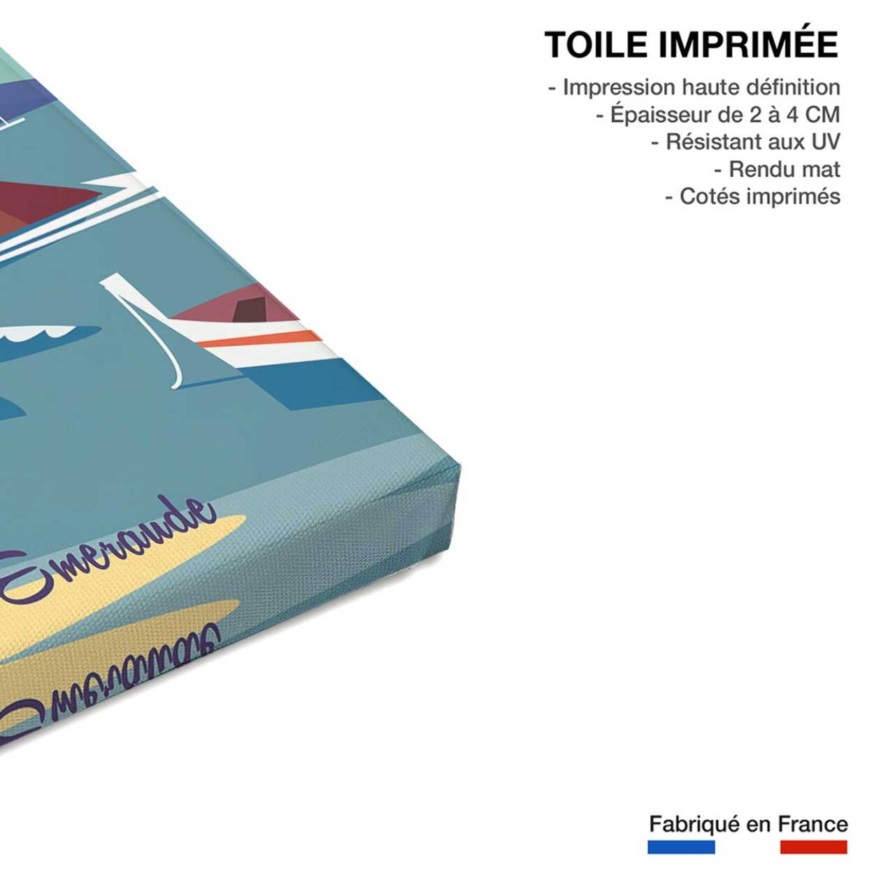 Tableau voyage à dinard Toile imprimée