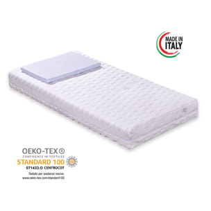 Materassimemory.eu - Materasso per culla lettino Royal Baby antisoffoco misura 60x120 alto 12 con memory Airsense lavabile in lavatrice rivestimento sfoderabile lavabile, guanciale in omaggio