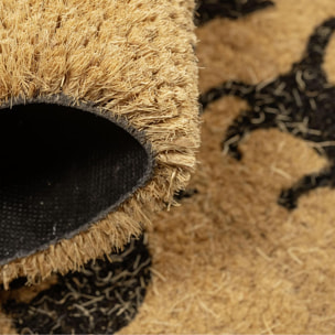 Paillasson motif animaux en relief, fibres naturelles tissées, PARADE