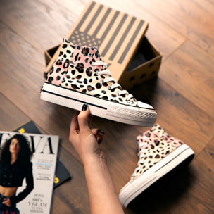 B&W Break&Walk - Sneakers Alte Doppia Piattaforma Casual per donna comode