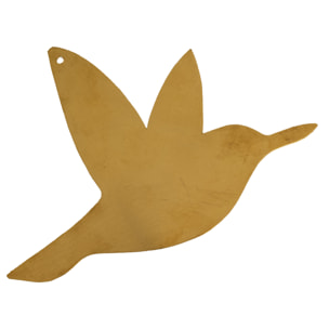 Déco murale colibri en laiton - Doré